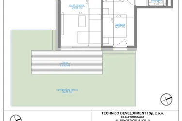 Rzut - Mieszkanie na sprzedaż 2 pokoje o powierzchni 59,65 m² - numer 00.3 w Luna House