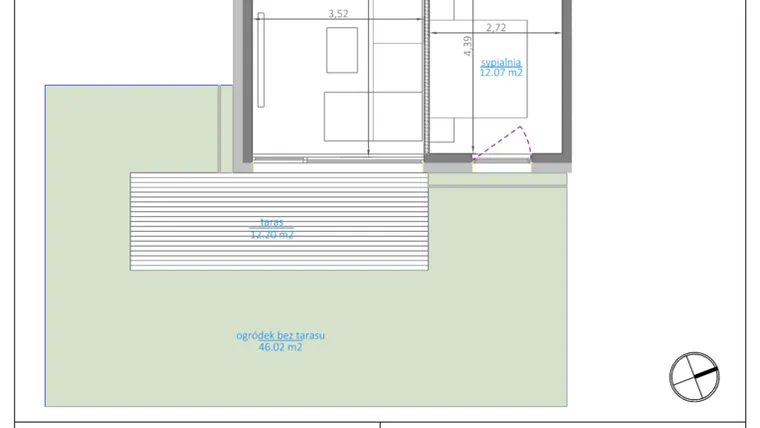 Rzut - Mieszkanie na sprzedaż 2 pokoje o powierzchni 59,65 m² - numer 00.3 w Luna House