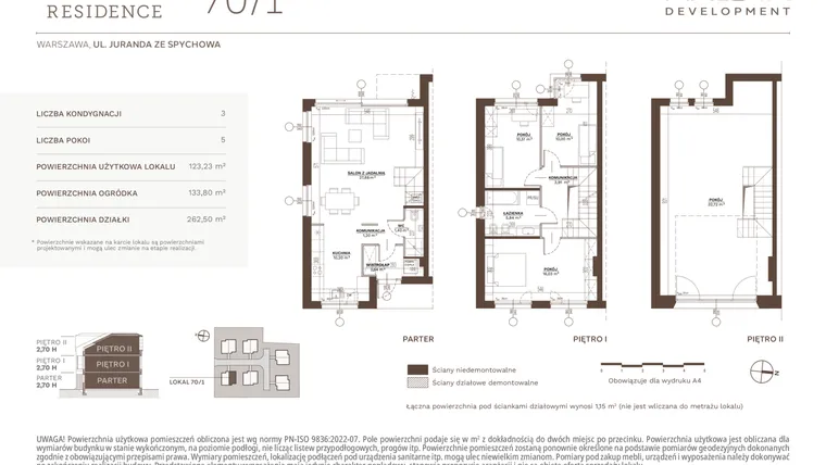 Rzut - Dom na sprzedaż 5 pokoi o powierzchni 123,23 m² - numer 70_1 w Juranda Residence