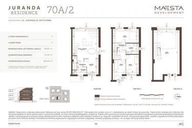 Rzut - Dom na sprzedaż 5 pokoi o powierzchni 125,82 m² - numer 70A_2 w Juranda Residence