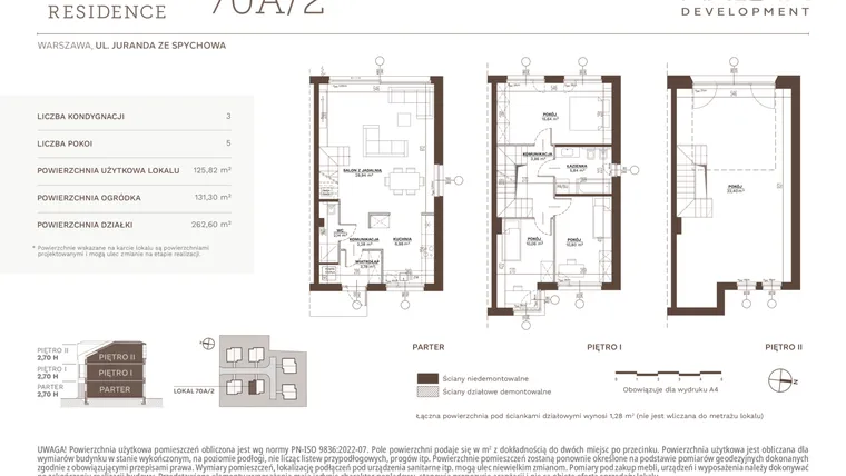 Rzut - Dom na sprzedaż 5 pokoi o powierzchni 125,82 m² - numer 70A_2 w Juranda Residence