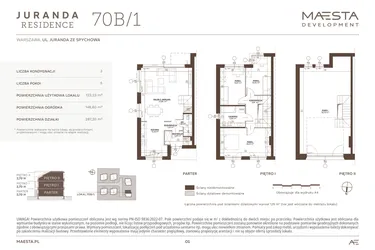 Rzut - Dom na sprzedaż 5 pokoi o powierzchni 123,23 m² - numer 70B_1 w Juranda Residence