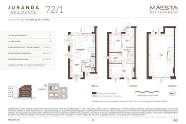 Rzut - Dom na sprzedaż 5 pokoi o powierzchni 123,23 m² - numer 72_1 w Juranda Residence