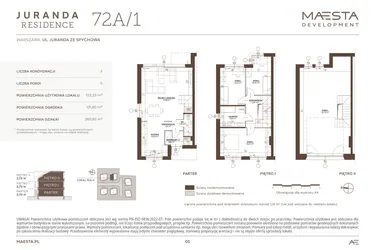 Rzut - Dom na sprzedaż 5 pokoi o powierzchni 123,23 m² - numer 72A_1 w Juranda Residence