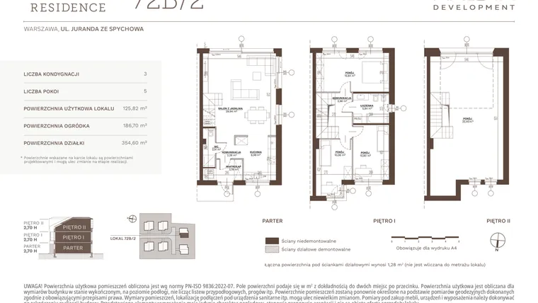Rzut - Dom na sprzedaż 5 pokoi o powierzchni 125,82 m² - numer 72B_2 w Juranda Residence