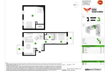 Rzut - Mieszkanie na sprzedaż 2 pokoje o powierzchni 83,32 m² - numer A27 w Osiedle Park Świetlików