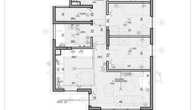 Rzut - Mieszkanie na sprzedaż 4 pokoje o powierzchni 61,19 m² - numer L1.1 w HEJ! Baniocha L
