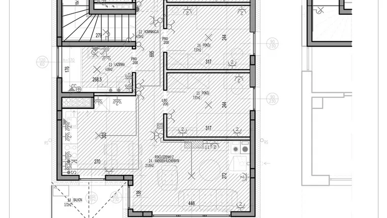 Rzut - Mieszkanie na sprzedaż 4 pokoje o powierzchni 62,96 m² - numer L5.2 w HEJ! Baniocha L
