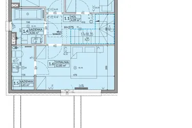 Rzut - Dom na sprzedaż 5 pokoi o powierzchni 114,25 m² - numer 181A w Arkady Walendów etap 6 i 7