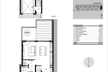 Rzut - Mieszkanie na sprzedaż 4 pokoje o powierzchni 97,17 m² - numer 52L/2 w Działowskiego Zacisze