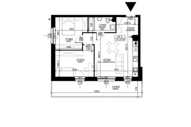 Rzut - Mieszkanie na sprzedaż 3 pokoje o powierzchni 57,27 m² - numer 9 w Mahonia D