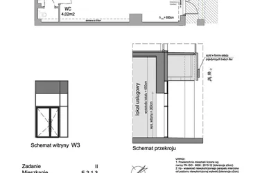 Rzut - Lokal użytkowy na sprzedaż 1 pokój o powierzchni 43,69 m² - numer E.2.1.3 w Rumia Centralna II