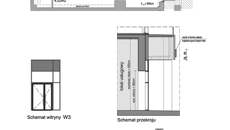 Rzut - Lokal użytkowy na sprzedaż 1 pokój o powierzchni 43,69 m² - numer E.2.1.3 w Rumia Centralna II