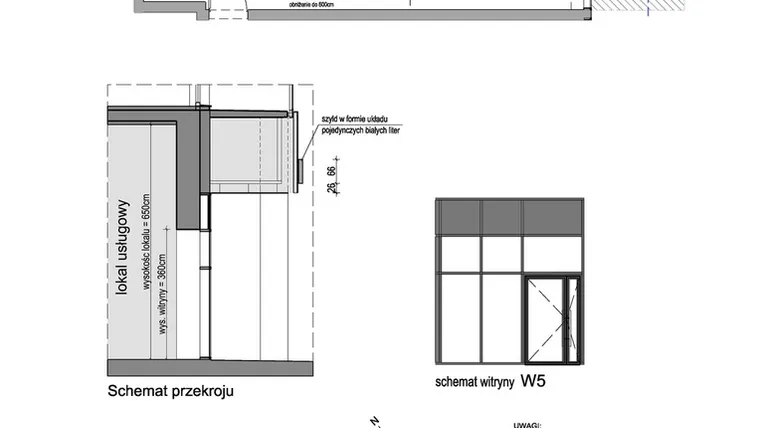 Rzut - Lokal użytkowy na sprzedaż 1 pokój o powierzchni 52,64 m² - numer E.1.1.1 w Rumia Centralna II