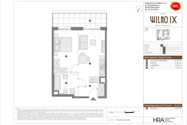 Rzut - Mieszkanie na sprzedaż 2 pokoje o powierzchni 39,72 m² - numer A.28 w Osiedle Wilno IX etap 2