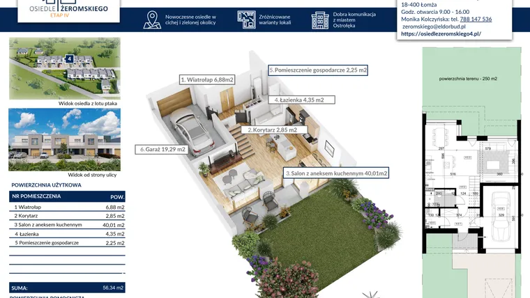 Rzut - Dom na sprzedaż 4 pokoje o powierzchni 124,34 m² - numer 4 w Osiedle Żeromskiego etap IV