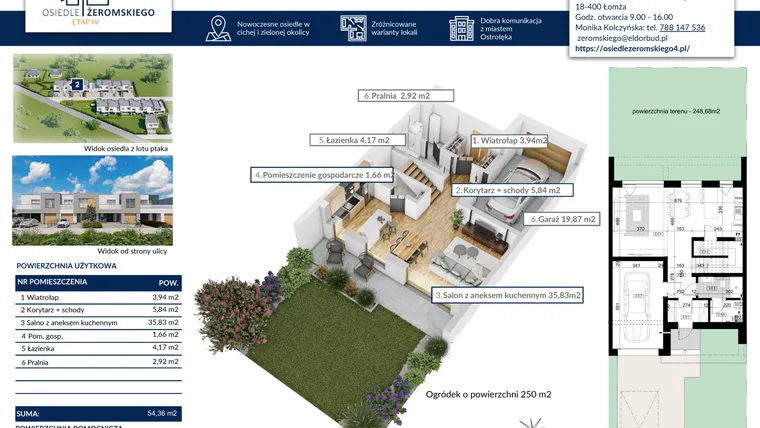 Rzut - Dom na sprzedaż 5 pokoi o powierzchni 150,28 m² - numer 2 w Osiedle Żeromskiego etap IV