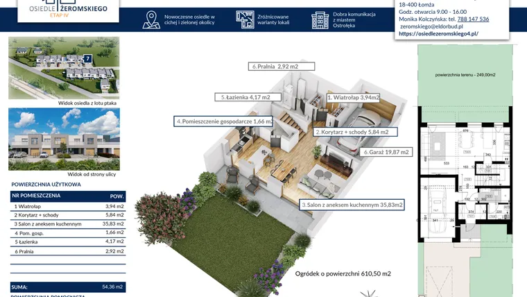 Rzut - Dom na sprzedaż 5 pokoi o powierzchni 150,28 m² - numer 7 w Osiedle Żeromskiego etap IV