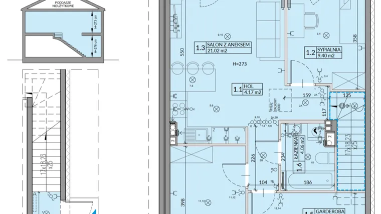 Rzut - Mieszkanie na sprzedaż 4 pokoje o powierzchni 64,03 m² - numer 12B w Domy na Witosa etap 3A i 3B