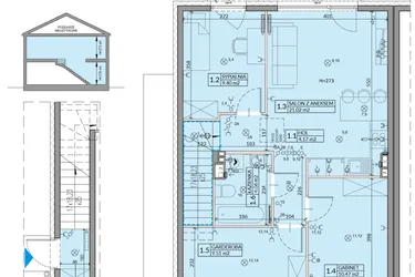 Rzut - Mieszkanie na sprzedaż 4 pokoje o powierzchni 64,03 m² - numer 11B w Domy na Witosa etap 3A i 3B
