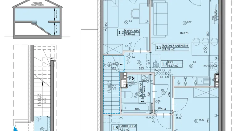 Rzut - Mieszkanie na sprzedaż 4 pokoje o powierzchni 64,03 m² - numer 11B w Domy na Witosa etap 3A i 3B