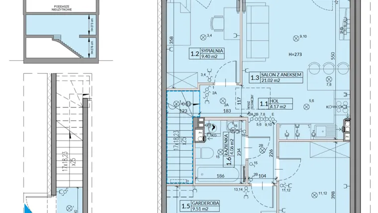 Rzut - Mieszkanie na sprzedaż 4 pokoje o powierzchni 64,03 m² - numer 13B w Domy na Witosa etap 3A i 3B