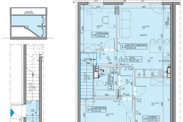 Rzut - Mieszkanie na sprzedaż 4 pokoje o powierzchni 64,03 m² - numer 13B w Domy na Witosa etap 3A i 3B