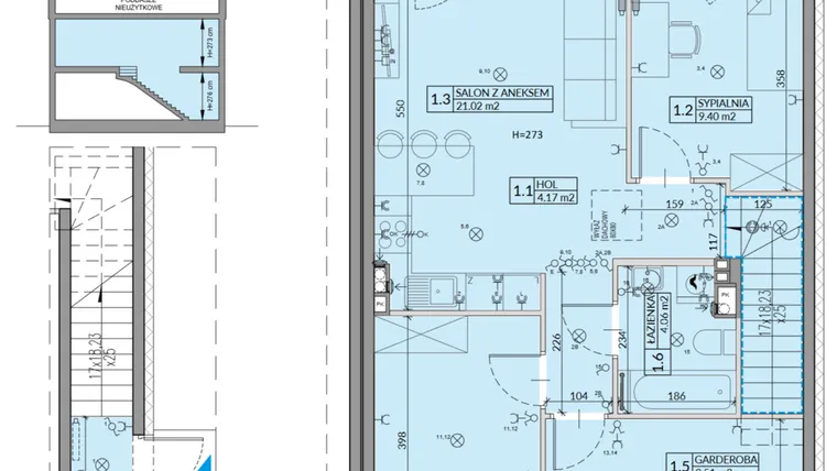 Rzut - Mieszkanie na sprzedaż 4 pokoje o powierzchni 64,03 m² - numer 14B w Domy na Witosa etap 3A i 3B