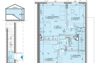 Rzut - Mieszkanie na sprzedaż 4 pokoje o powierzchni 64,03 m² - numer 16B w Domy na Witosa etap 3A i 3B