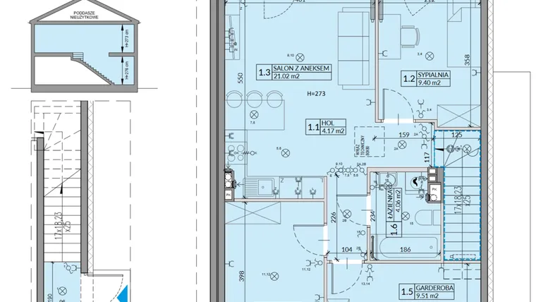 Rzut - Mieszkanie na sprzedaż 4 pokoje o powierzchni 64,03 m² - numer 16B w Domy na Witosa etap 3A i 3B