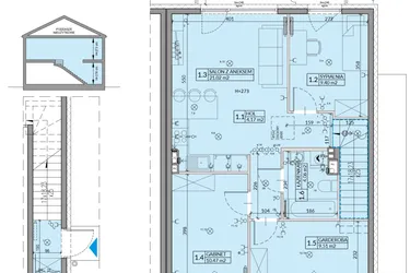 Rzut - Mieszkanie na sprzedaż 4 pokoje o powierzchni 64,03 m² - numer 16B w Domy na Witosa etap 3A i 3B