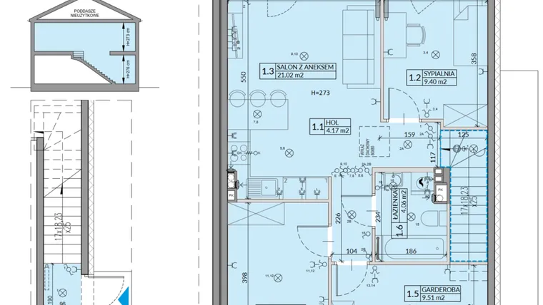 Rzut - Mieszkanie na sprzedaż 4 pokoje o powierzchni 64,03 m² - numer 16B w Domy na Witosa etap 3A i 3B