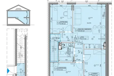 Rzut - Mieszkanie na sprzedaż 4 pokoje o powierzchni 64,03 m² - numer 15B w Domy na Witosa etap 3A i 3B