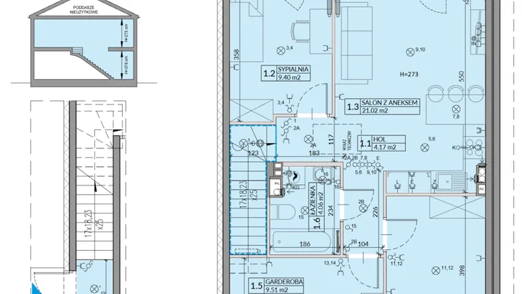 Rzut - Mieszkanie na sprzedaż 4 pokoje o powierzchni 64,03 m² - numer 15B w Domy na Witosa etap 3A i 3B