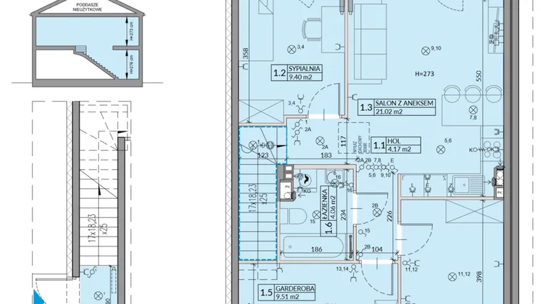 Rzut - Mieszkanie na sprzedaż 4 pokoje o powierzchni 64,03 m² - numer 15B w Domy na Witosa etap 3A i 3B