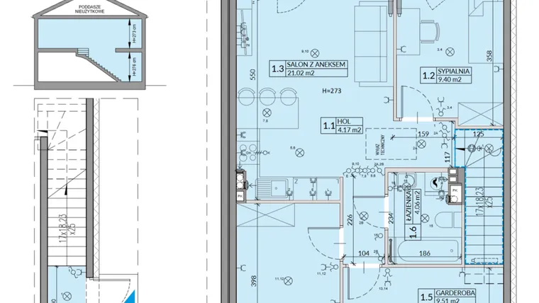 Rzut - Mieszkanie na sprzedaż 4 pokoje o powierzchni 64,03 m² - numer 18B w Domy na Witosa etap 3A i 3B