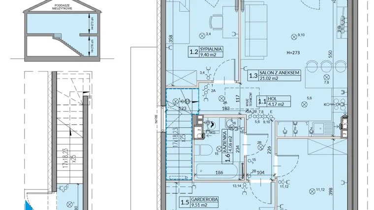 Rzut - Mieszkanie na sprzedaż 4 pokoje o powierzchni 64,03 m² - numer 17B w Domy na Witosa etap 3A i 3B