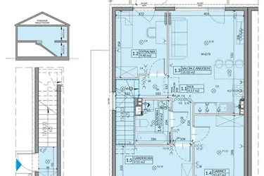 Rzut - Mieszkanie na sprzedaż 4 pokoje o powierzchni 64,03 m² - numer 17B w Domy na Witosa etap 3A i 3B