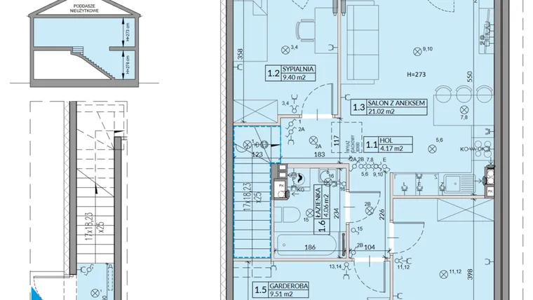 Rzut - Mieszkanie na sprzedaż 4 pokoje o powierzchni 64,03 m² - numer 19B w Domy na Witosa etap 3A i 3B