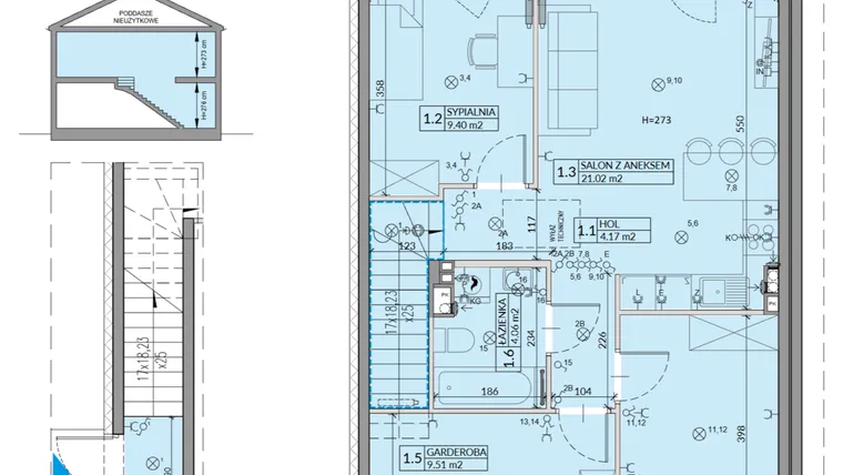 Rzut - Mieszkanie na sprzedaż 4 pokoje o powierzchni 64,03 m² - numer 19B w Domy na Witosa etap 3A i 3B