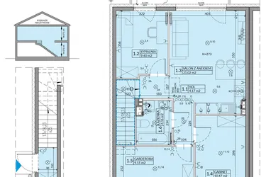 Rzut - Mieszkanie na sprzedaż 4 pokoje o powierzchni 64,03 m² - numer 19B w Domy na Witosa etap 3A i 3B