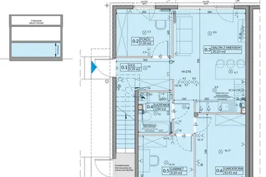Rzut - Mieszkanie na sprzedaż 4 pokoje o powierzchni 59,85 m² - numer 23A w Domy na Witosa etap 3A i 3B