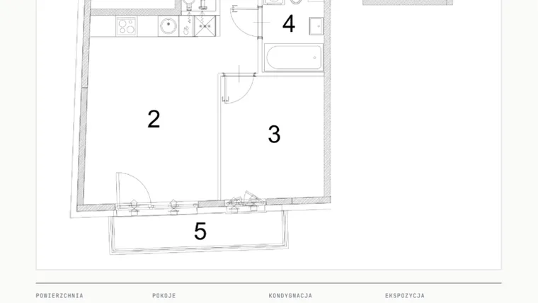 Rzut - Mieszkanie na sprzedaż 2 pokoje o powierzchni 46,81 m² - numer A.12 w Bogusławskiego 21