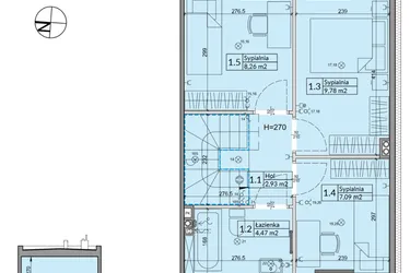 Rzut - Dom na sprzedaż 5 pokoi o powierzchni 72,7 m² - numer 44B w Osiedle Stokrotki etap 6