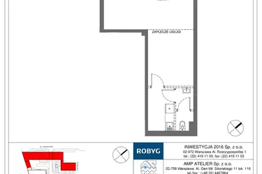 Rzut - Lokal użytkowy na sprzedaż 1 pokój o powierzchni 40,26 m² - numer RM/2B/L/0/LU1 w Rytm Mokotowa - etap 2B