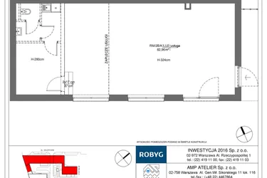 Rzut - Lokal użytkowy na sprzedaż 1 pokój o powierzchni 82,96 m² - numer RM/2B/K/0/LU2 w Rytm Mokotowa - etap 2B