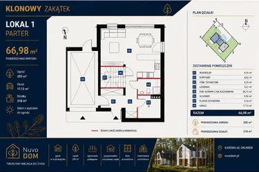 Rzut - Dom na sprzedaż 4 pokoje o powierzchni 150,26 m² - numer 1 w Klonowy Zakątek