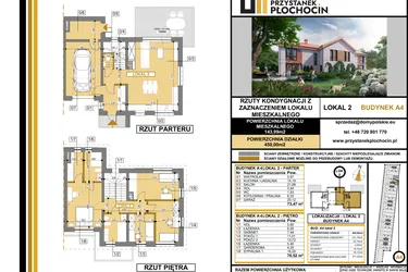 Rzut - Dom na sprzedaż 5 pokoi o powierzchni 143,99 m² - numer A4_2 w Przystanek Płochocin