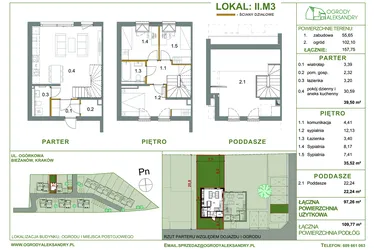 Rzut - Dom na sprzedaż 4 pokoje o powierzchni 97,26 m² - numer M3 w Ogrody Aleksandry