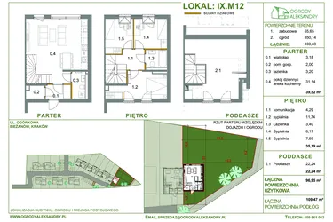 Rzut - Dom na sprzedaż 4 pokoje o powierzchni 96,95 m² - numer M12 w Ogrody Aleksandry